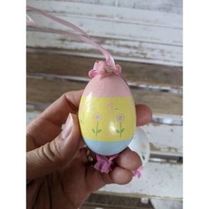 Striped tulip egg flower ornaments set Xmas holida